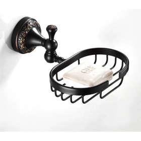 Resim Vintage Stil Pirinç Duvara Monte Banyo Duş Sabunluk Tutucu Sabun Sepeti Antika Siyah Pirinç Sabun Raf Tepsi Için Ev Yarasa | Taşınabilir Sabun Yemekleri 