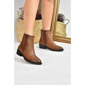 Resim Fox Shoes Taba Kısa Topuklu Kadın Bot L252673109 
