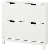 Resim IKEA Stall Ayakkabı Dolabı, Beyaz , 96x17x90 Cm, 4 Bölmeli 