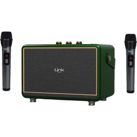 Resim Linktech M407 Premium Retro 2x Mikrofonlu 50W Bluetooth Hoparlör 