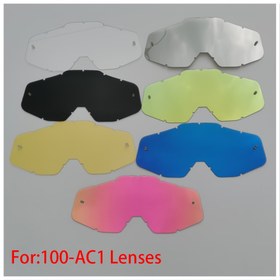 Resim 100AC1 Motosiklet ve Bisiklet Gözlüğü - PC Malzemesi için Yedek Lensler, Pembe/Siyah/Kırmızı/Sarı/Mavi/Şeffaf Gümüş - Hızlı Değişim MX ATV Off-Road Araç Güvenlik Gözlüğü Aksesuarları, Motosiklet Gözlüğü, Koruyucu Gözlük, Fonksiyonel Gözlük, Dayanıklı Plastik 