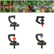Resim 20 adet 180 360 Derece Dönen Mikro Sprinkler Kırılma Nozulu G-Tipi Asılı Nozul Bahçe Sulama Mikro Sprinkler İplikli Barb Bağlantısı ile 