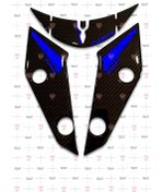 Resim Redline Grafik Yamaha Nmax Ön Çamurluk Koruma Pad Karbon Desen Siyah Lacivert 