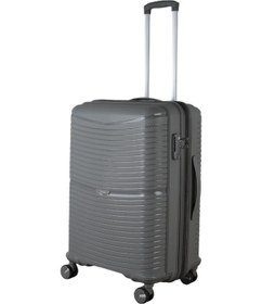 Resim Mçs V379 Aura Y.üretim Pp Valiz 65 Cm + 75 Cm + Makyaj Siyah Set Gri 
