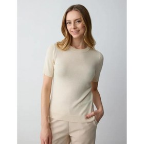 Resim Jimmy Key Bisiklet Yaka Kısa Kollu Triko Kadın Kazak 5SW231729 (5SW231729) 