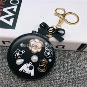 Resim Silver1 Gıoıo Yeni Ipek Eşarp Anahtarlık Kişiselleştirilmiş Inci Papyon Çanta Çekicilik Dokuma Anahtarlık (Yurt Dışından) 