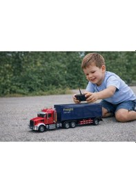 Resim Uzaktan Kumandalı Tır Transport Truck Rc Tır Oyuncak Kamyon 
