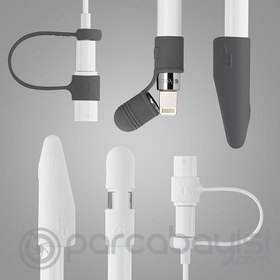 Resim Ally Apple Pencil, Kalem Silikon Kılıf Set 