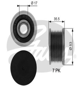 Resim GATES Oap7110 Alternator Kasnagi (RENAULT: LAGUNA 1.9 DCİ 03.01-- MEGANE 1.9DCİ 2.0DCİ MASTER (WN327698) 