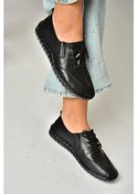 Resim Fox Shoes U555130503 Siyah Hakiki Deri Kadın Spor Ayakkabı Siyah-hakiki Deri Siyah 