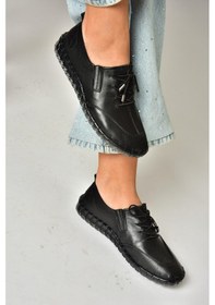 Resim Fox Shoes U555130503 Siyah Hakiki Deri Kadın Spor Ayakkabı Siyah-hakiki Deri Siyah 