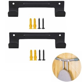 Resim Microcase Duvara Monte Ütü Ve Eşya Askılığı 2 Adet Al5441 Siyah 