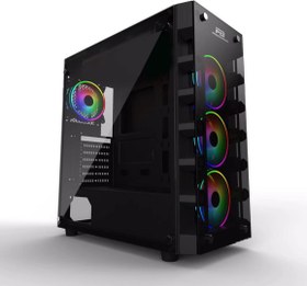 Resim PowerBoost X59 650W 80+ Tempered Glass RGB USB 3.0 ATX Mid Tower Kasa 