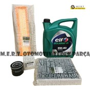 Resim Renault Clio 4 1.2 16V Yağ Bakım Filtre Seti Elf Moligraf 5W40 