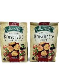 Resim Maretti Bruschette Domates, Maretti Bruschette Domates, Zeytin Ve Kekik Aromalı Kızartılmış Ekmek Cips 140 Gr Xxl Boy 2 Adet 