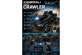 Resim LRS Store Kameralı Telefondan Kontrollü Akrobat Rock Crawler Rc Araba 360° Dönebilen Rc Stund Car 