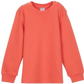Resim Lovetti Açık Turuncu Kız Çocuk Patlı Sıfır Yaka Uzun Kol Tişört 13-1500T016 Turuncu 