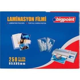 Resim Bigpoint Laminasyon Filmi 65x95mm 125 Mikron 100'lü Kutu 