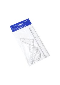 Resim Kırtasiye Seti 20 Cetvel Cetvel Seti Öğrenci Yaratıcı Kırtasiye Hediye Üçgen/açısal Ölçer 20cm Renkli 