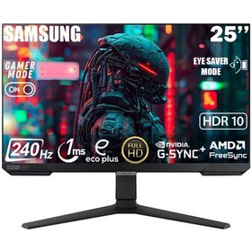 Resim Samsung Odyssey G4 LS25BG400EUXUF 25" 1 MS 240 Hz HDR10 G-Sync Full HD IPS LED Monitör 