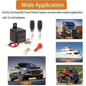 Resim Challenger 200a 12v Uzaktan Kumandalı Akü Kesici Siyah Araç Kamyon Hırsızlık Önleyici Güvenlik Anahtarı 