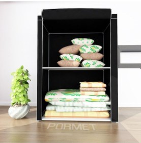 Resim Senmasy Yorgan Hurcu Bez Dolap Siyah 