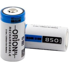 Resim Orion CR123A 3.7 V 850 mAh 16340 Li-Ion Şarj Edilebilir Pil 