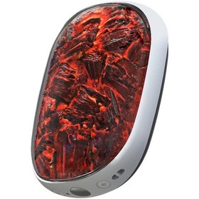 Resim X6 10000mah Güç Bankası 3 Vitesli Sıcaklık Kömür Ateşi Tasarım Kış Elektrikli El Isıtıcı - Beyaz 