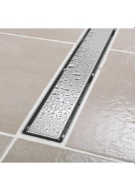 Resim Sukar Line 6 Plain 40 cm Izgaralı Krom Duş Kanalı 1156-1034000-01 