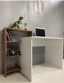 Resim Bicabin Bicabin Casablanca Raflı Çalışma Masası (Barok/Beyaz) 