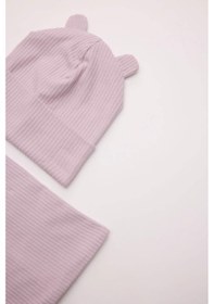 Resim Defacto Kız Bebek 2li Takım Fitilli Kaşkorse Bere Boyunluk C8174a524wnpn101 Pembe 
