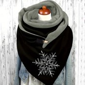 Resim Kış Kar Tanecikli Boyun Gaiter - Polyester ve Spandex Blend, Hiç Kuş Tüyü Yok, Baskılı Şal, Dekoratif ve Fonksiyonel, Rahat ve Esnek, Çift Katlı Fleece, Makine Yıkamalı Üçgen Sıcak Şal 