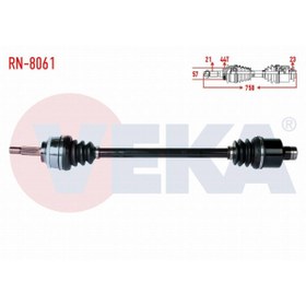 Resim Genel Markalar Renault Megane I (ba0/1) 1.6i 8v Abslı 44 Dıs Uzunluk 750mm 96-03 Komple Aks Sağ Ön 77 01 352 597 