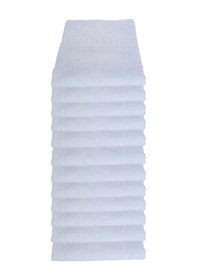 Resim 12 Li Ayak İzli Banyo Paspas %100 Pamuklu Ayak Havlusu Beyaz 