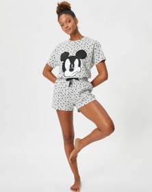 Resim Mickey Mouse Pijama Takımı Şortlu Lisanslı Baskılı 