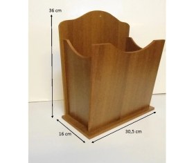 Resim Selena Büyük Boy Lüks Ahşap Posta Kutusu Villa Tipi - Ceviz 