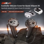 Resim Meta Quest 3S gözlük kontrol cihazı tutma kolu koruyucusu için, ayarlanabilir kaymaz VR el kayışı ile silikon koruyucu aksesuar, Oculus Quest 3 ile uyumlu 