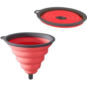 Resim AKTEZ-EL Çift Renkli Akordeon Huni Kırmızı 