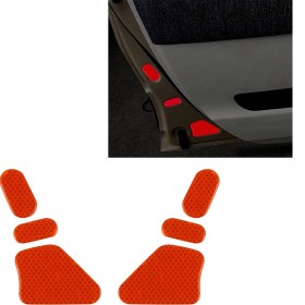 Resim Luenaarry Kırmızı Için Güvenlik Araba Kapısı Açma Uyarı Reflektör Bantı (Yurt Dışından) 