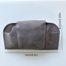 Resim Willowhaven Gripli Ve Çizilmeye Dayanıklı Pu Deri Gözlük Tutucu - Gri, 1 Adet 