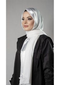 Resim Hürrem Bone Beyaz Şerit Çizgili Şal Viskon Kumaş Bursa Dolama 202109 42 Beyaz 
