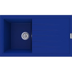 Resim Polex Cristalüx Granit Evye P-03 Mavi Tezgah Altı Ve Tezgah Üstü Mutfak Evyesi 85x49.5 CM 