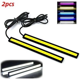 Resim 2 Adet-refah Kör Kutu-2 Adet Evrensel Gündüz Farları 17 Cm 6000 K Led Şerit Araba Cob Drl Otomatik Su Geçirmez L 