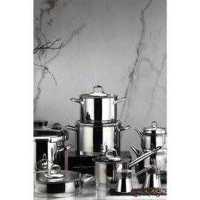 Resim Kütahya Porselen Lindos 16 Parça Çelik Çeyiz Seti Sade 