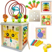 Resim 7'si 1 Arada Çok Amaçlı Eğitici Hazine Kutusu Oyuncak - Piyano Şekilli, Şekil Eşleştirme ve Sayı Bulma Oyunları - Renkli Karakterli Hayvan Tasarımı, 3-6 Yaş Çocuklar İçin, Erken Çocukluk Gelişimi için Mükemmel Doğum Günü & Noel Hediyesi 