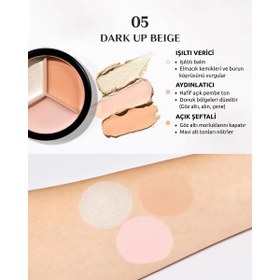 Resim The Saem Cover Perfection Triple Pot Concealer 05 Tone Up Beige - Ton Eşitleyici Üçlü Kapatıcı Palet 