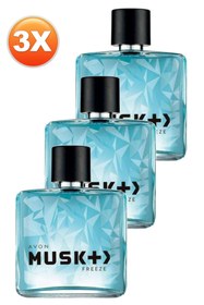 Resim Avon Musk Freeze Erkek Parfüm Edt 75 Ml. Üçlü Set 