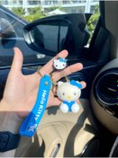 Resim OTOMOGARAJ Otomobil hello kitty mavi dikiz süsü hello kitty dikiz süsü ve oto anahtarlık 