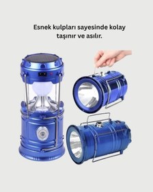 Resim Güneş Enerjili Kızaklı Şarjlı Büyük Boy Kamp Feneri Usb Çıkışlı, Katlanabilir, Depomıx - 73 Çok Fonksiyonlu 