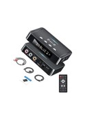 Resim Lemestar "3'lü Bluetooth 5.0 Nfc Adaptör: Fm Verici/alıcı, Düşük Gecikmeli, Usb/tf Kart/aux/rca/optik/koaksiyel Destekli, Led Ekranlı" 